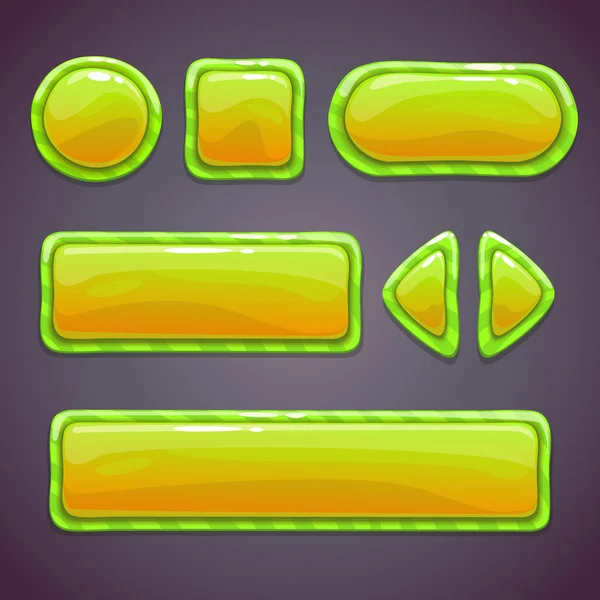 Green funny buttons — Stock Vector