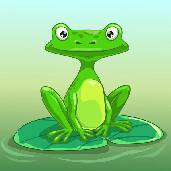 Cartoon frog — Stock Vector