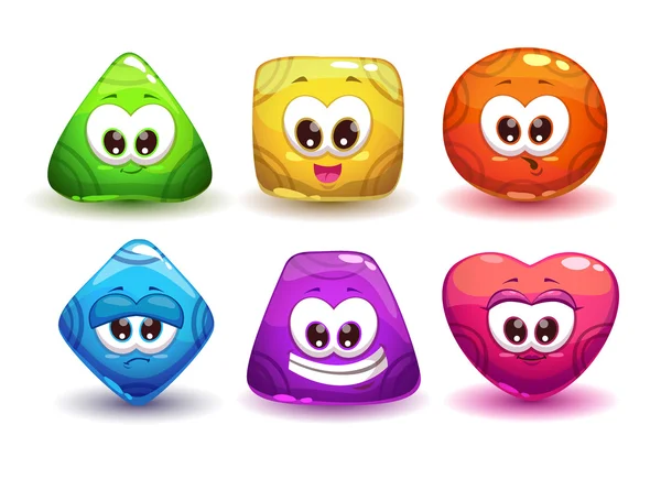 Geometric jelly characters Royalty Free Stock Illustrations