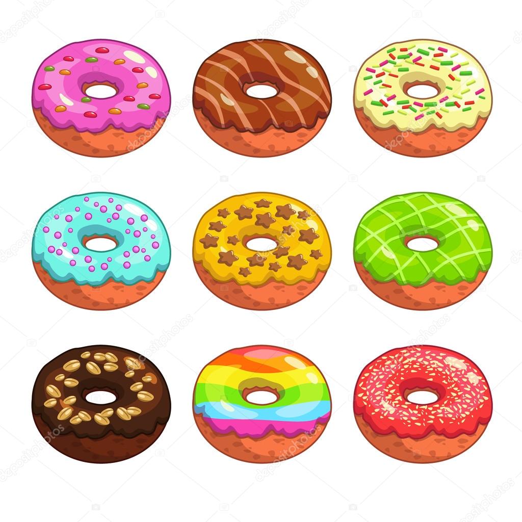 Cartoon colorful donuts Stock Vector Image by ©lilu330 #62274655 Cartoon colorful donuts Stock Vector Image by ©lilu330 #62274655
