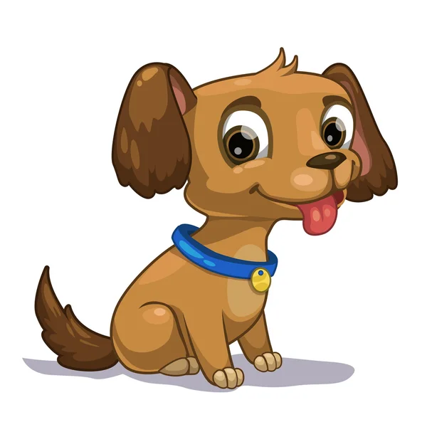 Pequeño perro de dibujos animados — Vector de stock