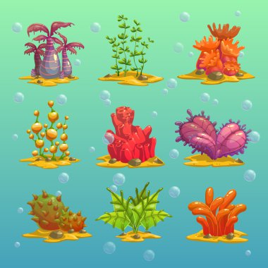 Çizgi film yosun seti