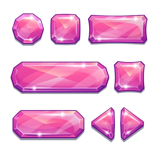 Roze crystal knoppen — Stockvector