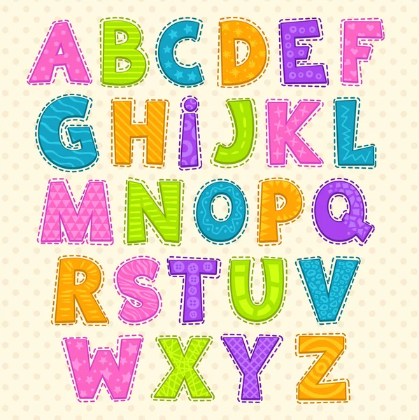 Cute funny childish alphabet Royalty Free Stock Illustrations