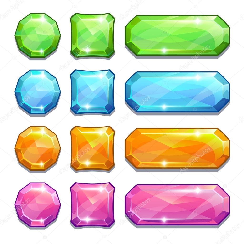 Crystal buttons