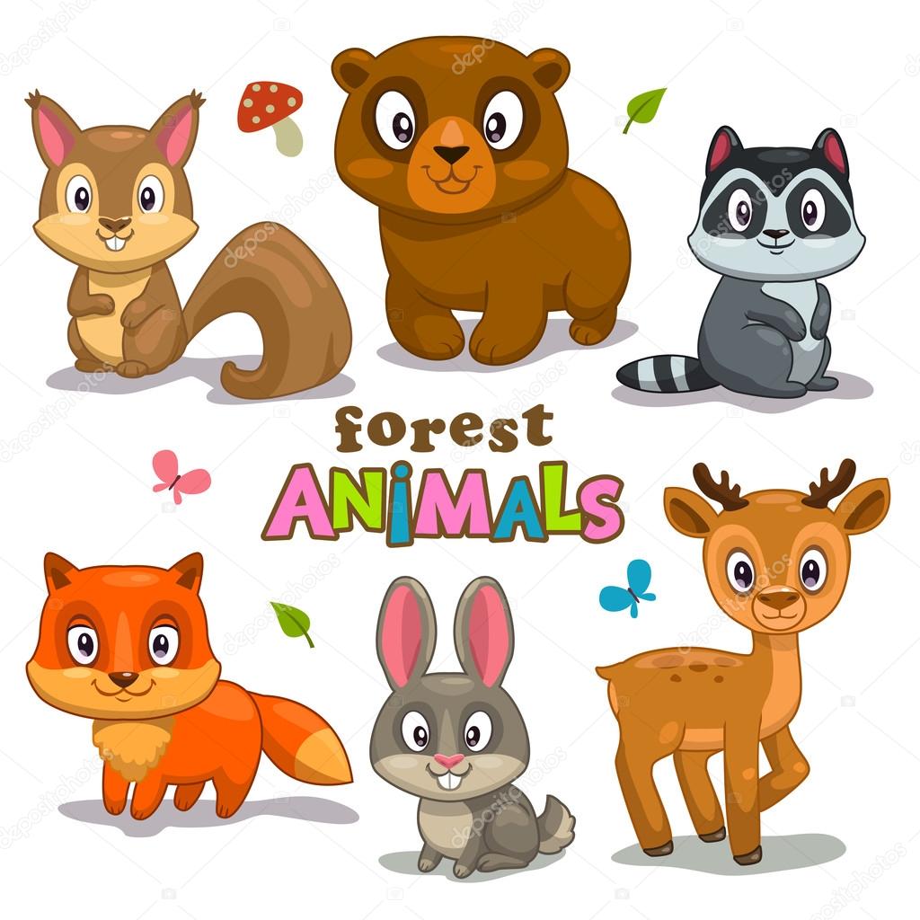 cute cartoon forest animals