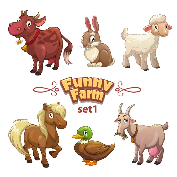 Funny farm illustration — Stock Vector