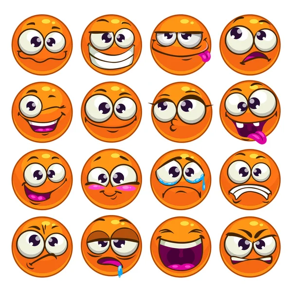 Orange cartoon round characters Vector Graphics