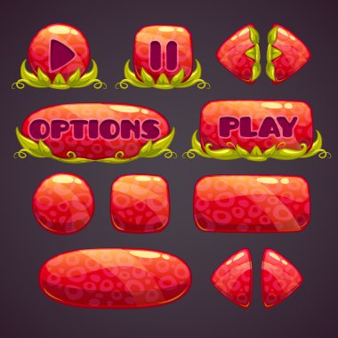 Karikatür kırmızı düğmeler