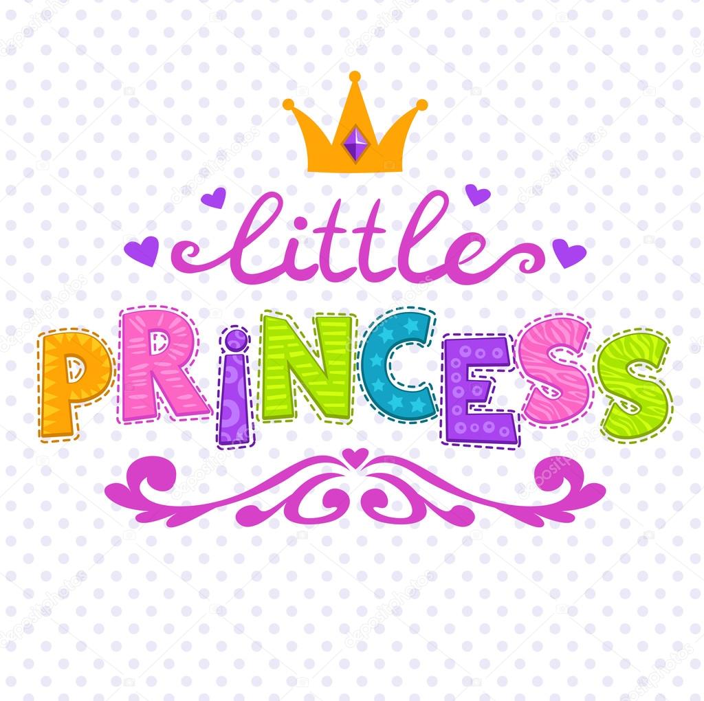 Cute vector illustration for girls t-shirt print, little princes