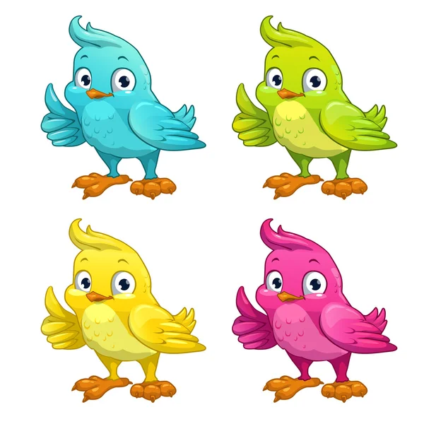 Funny cartoon vector bird — Stock Vector