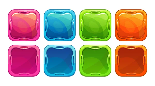 Süslü vektör renkli parlak düğmeler — Stok Vektör
