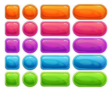 Parlak spektrum düğme kümesi