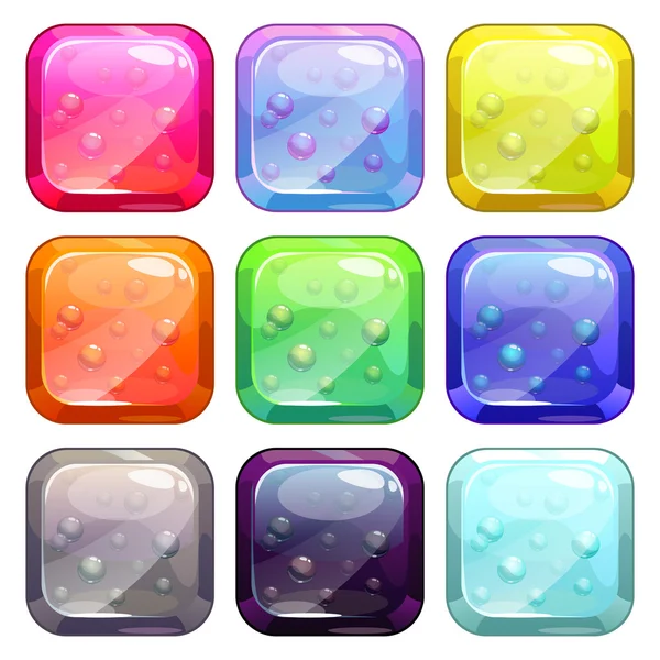 Fancy colorful glossy buttons — Stock Vector