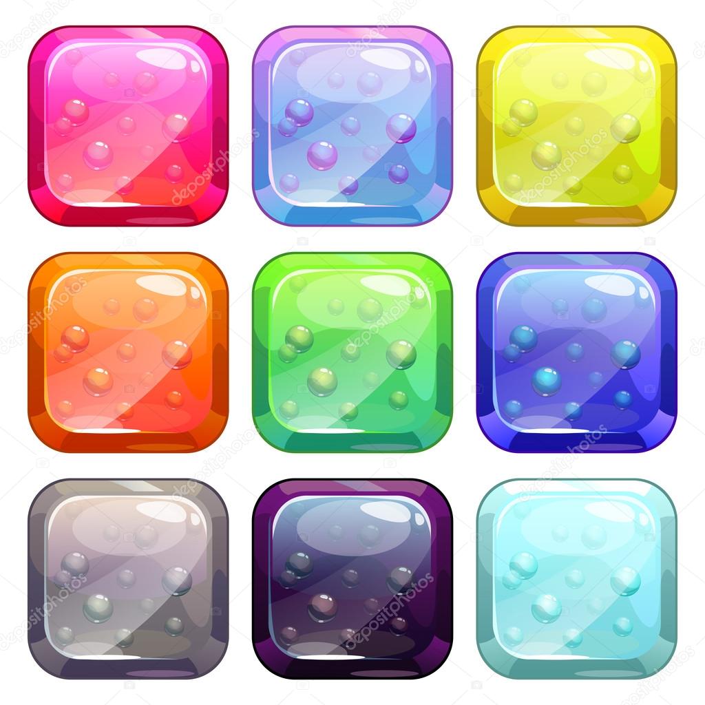 Fancy colorful glossy buttons
