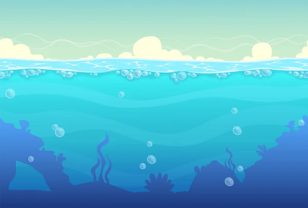 Underwater seamless landscape — Stock Vector