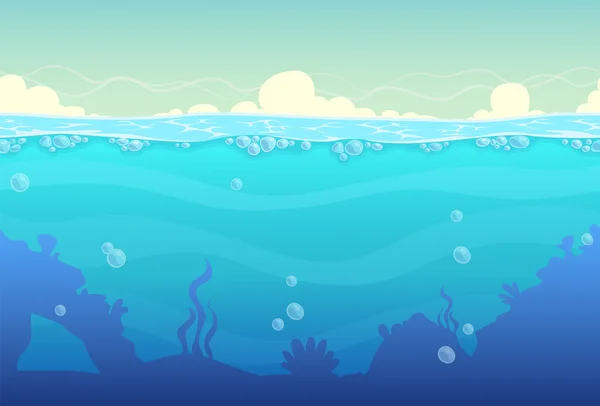 Underwater seamless landscape Stock Vector
