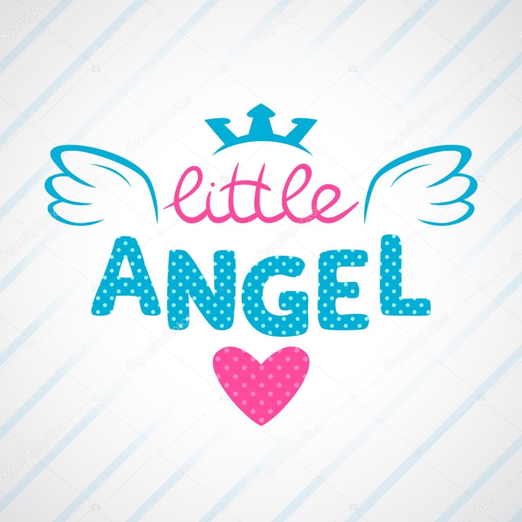 Cute vector girlish illustration, vector template for girls t-shirts design