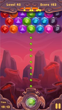 Kabarcıklar shooter Oyun ekran