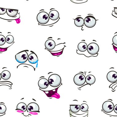 Komik çizgi emoticons ile Seamless Modeli