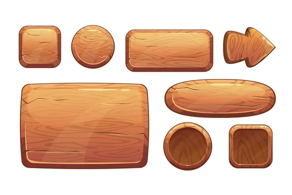 Cartoon wooden game assets Royalty Free Stock Vectors