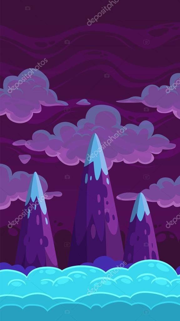 Cartoon vertical cloudscape Vector Art Stock Images | Depositphotos