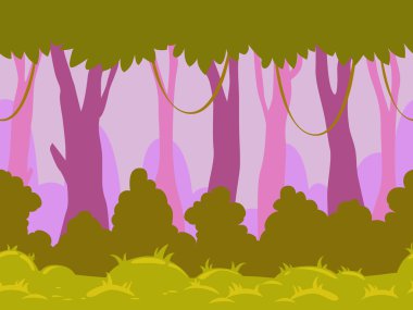 Çizgi film düz sorunsuz manzara