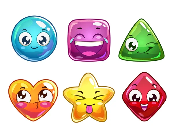 Funny cartoon vector characters icons — Stock Vector