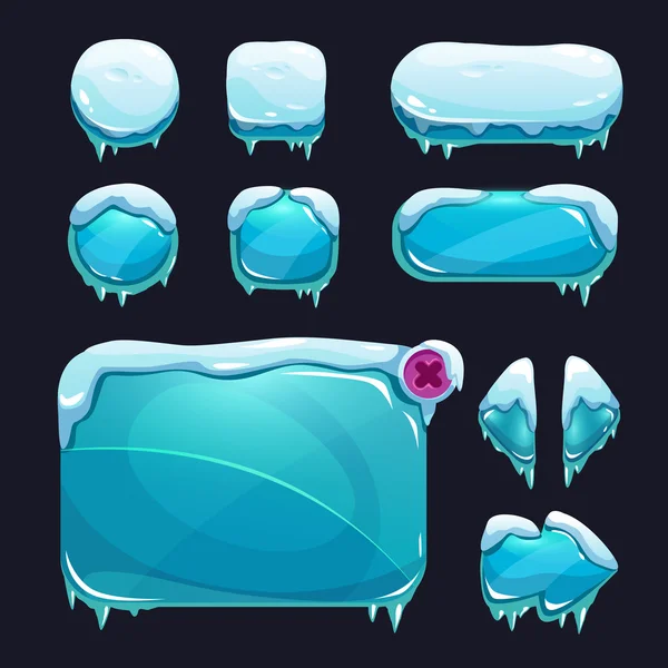 Komik karikatür kış oyun kullanıcı arabirimi