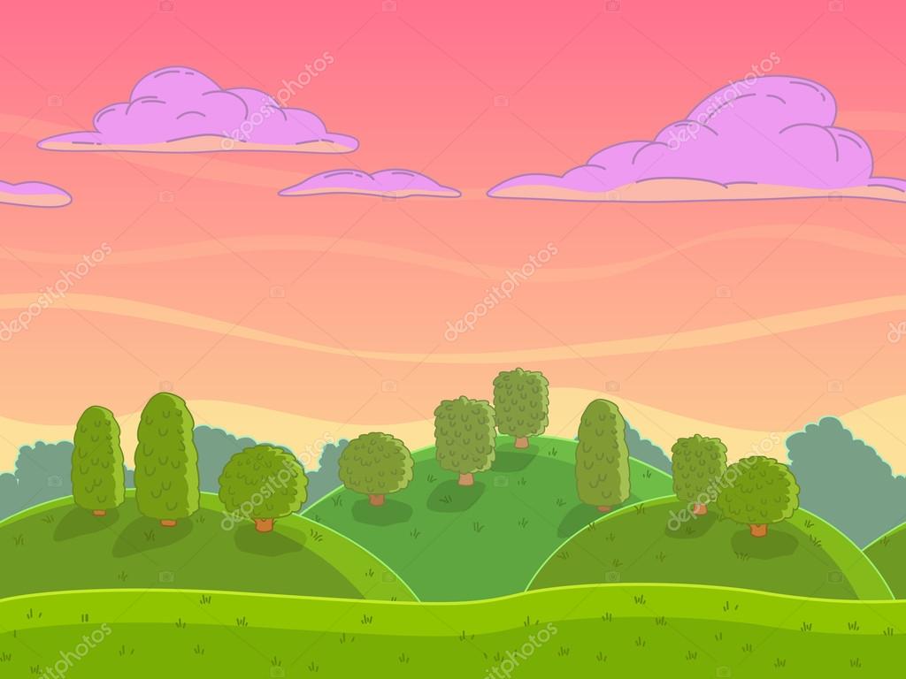 Seamless cartoon nature landscape Stock Vector Image by ©lilu330 #93326284