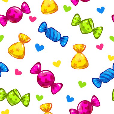 Şeker ile komik seamless modeli