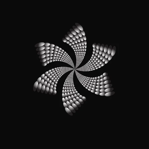 Vektör soyut çiçek takı fantezi siyah bir zemin üzerine