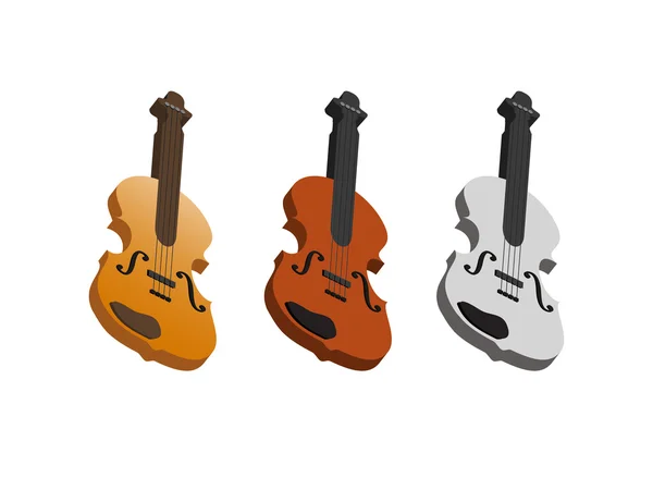 Set di violini — Vettoriale Stock