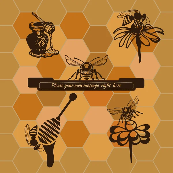 Reklam ve bal ürünleri satış için ayarla