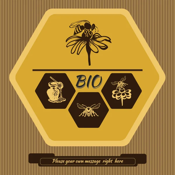 Reklam ve bal 3 satış için etiket logosu