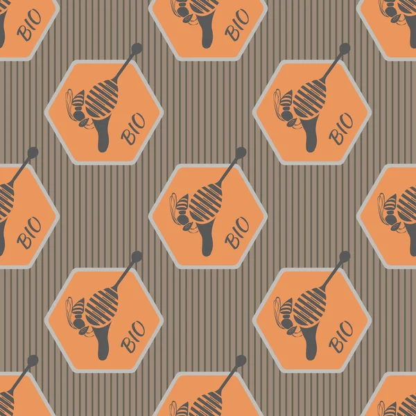 Arı ve bal 2 konuda geometrik desen