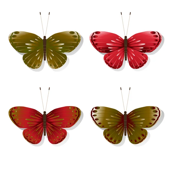 Set of butterflies — Stock Vector