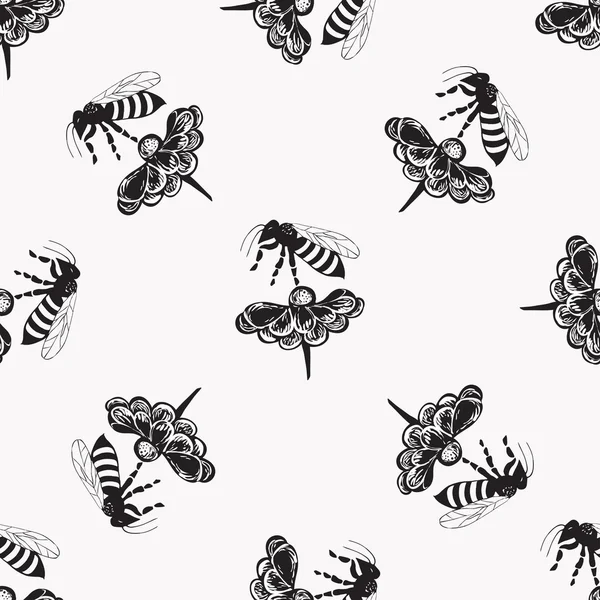 Schéma géométrique des abeilles et du miel 7 — Image vectorielle