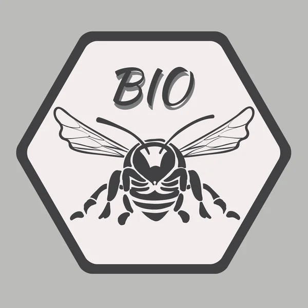 Logo with bee Royalty Free Stock Illustrations