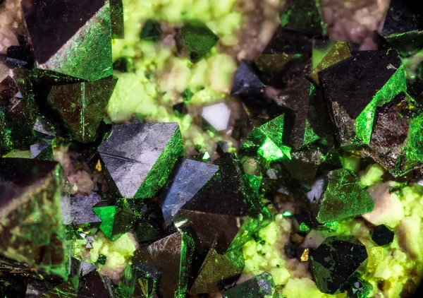 Gros plan sur les cristaux de fluorite — Photo