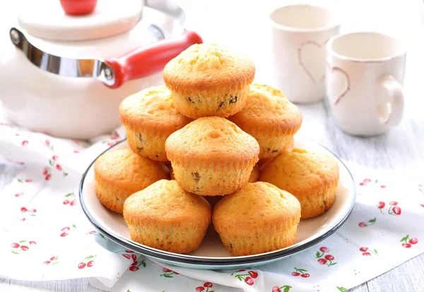 Muffins savoureux aux raisins secs — Photo