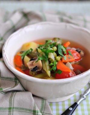 Vejetaryen sebze çorbası