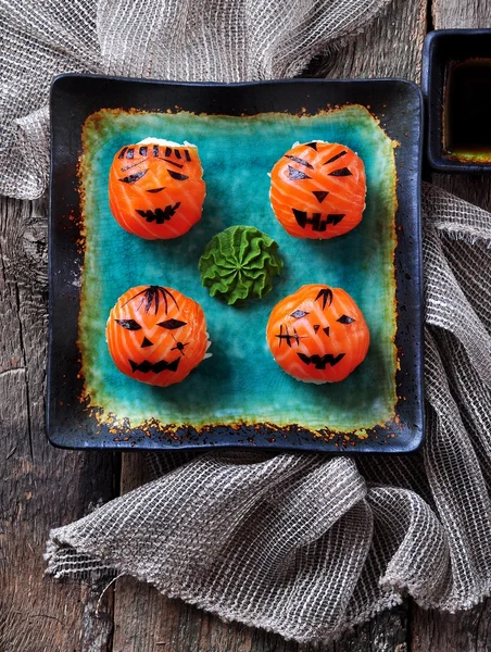 Halloween party sushi, Temari sushi, sushi balls — Stock Image Halloween party sushi, Temari sushi, sushi balls Stock Image