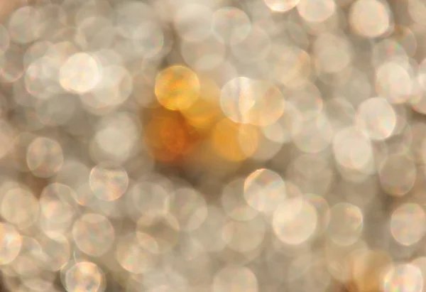 Lumières bokeh abstraites en argent blanc et or — Photo