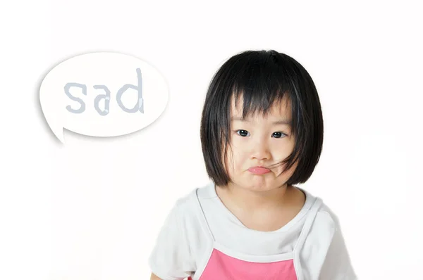 Triste asiático pequeño niño — Foto de Stock