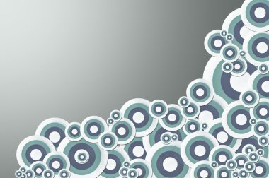 retro daire arka plan ile Vintage soyut