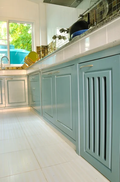 Wood cabinetry kitchen — Stock Photo, Image