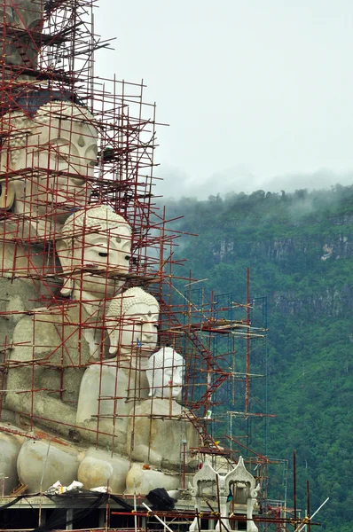 Statue of Buddha construction on mountain — Stock Photo, Image