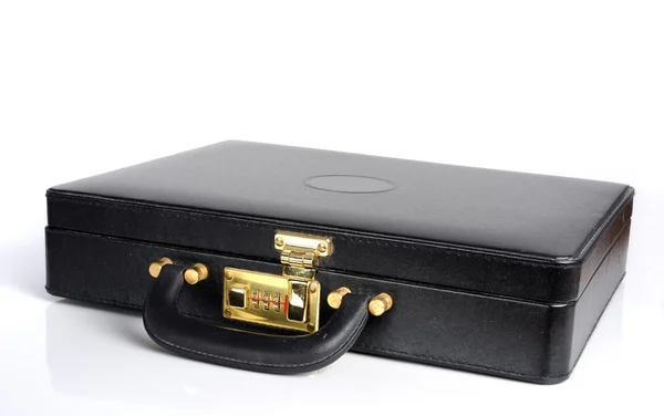 Leather Briefcase with combination lock — Stock Photo, Image