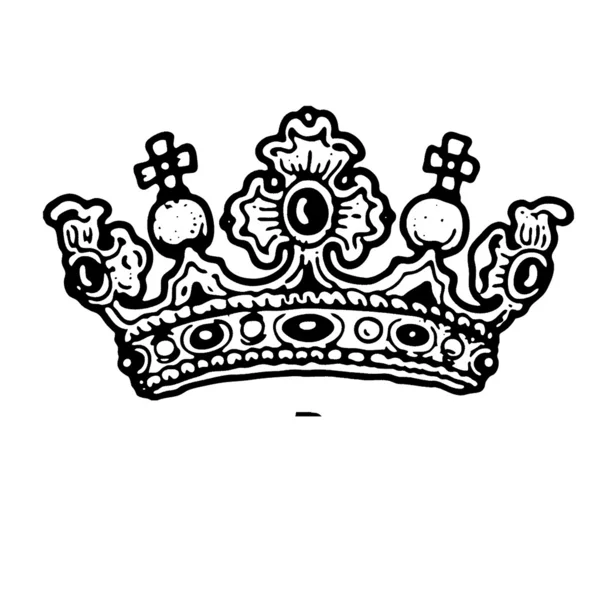 Old crown vintage illustration — Stock Photo, Image